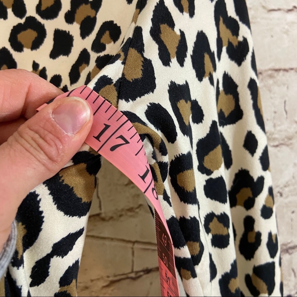 Gaze leopard mock neck long sleeve top size XS - Picture 4 of 10